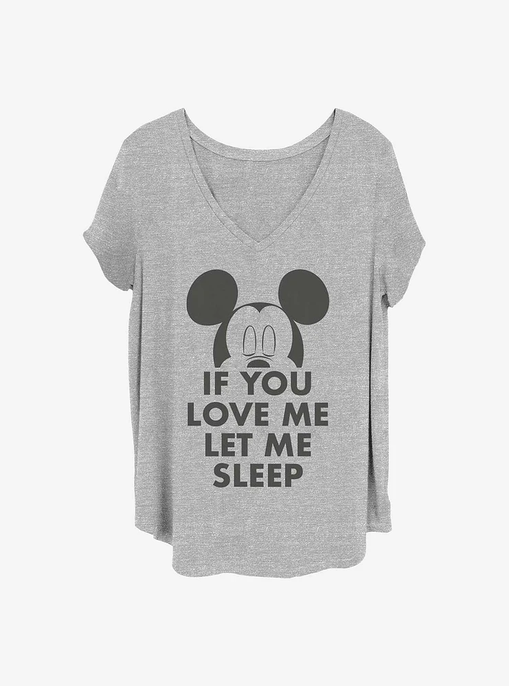 Disney Mickey Mouse Let Me Sleep Girls T-Shirt Plus