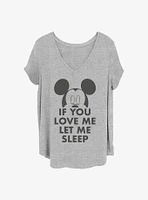 Disney Mickey Mouse Let Me Sleep Girls T-Shirt Plus