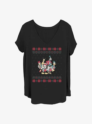Disney Mickey Mouse And Friends Christmas Girls T-Shirt Plus
