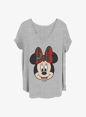 Disney Minnie Mouse Big Holiday Girls T-Shirt Plus