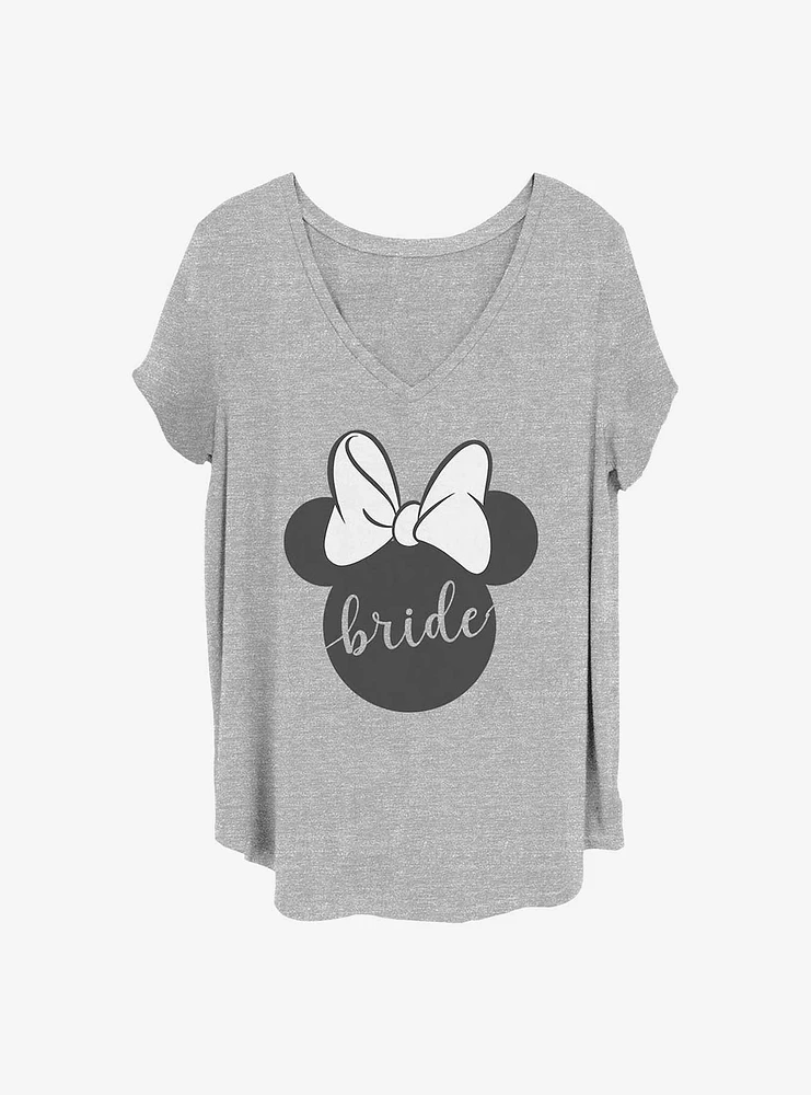 Disney Minnie Mouse Bow Bride Girls T-Shirt Plus