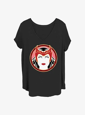 Marvel WandaVision Scarlet Witch Badge Girls T-Shirt Plus