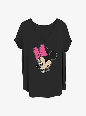 Disney Minnie Mouse Big Face Girls T-Shirt Plus