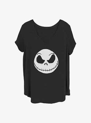 The Nightmare Before Christmas Big Face Jack Girls T-Shirt Plus