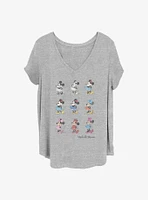 Disney Minnie Mouse Evolution Girls T-Shirt Plus