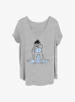 Disney Winnie The Pooh Basic Sketch Eeyore Girls T-Shirt Plus