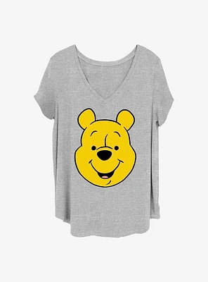 Disney Winnie The Pooh Big Face Girls T-Shirt Plus