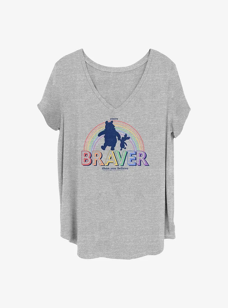 Disney Winnie The Pooh Brave Bear Girls T-Shirt Plus