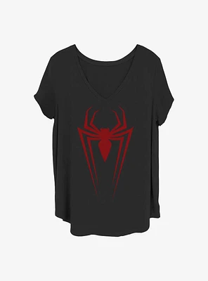 Marvel Spider-Man Long Spider Comp Girls T-Shirt Plus