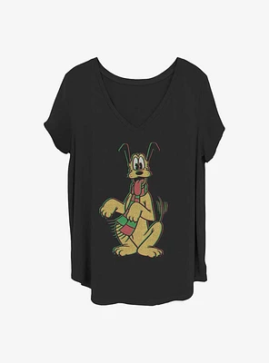 Disney Pluto Holiday Colors Girls T-Shirt Plus