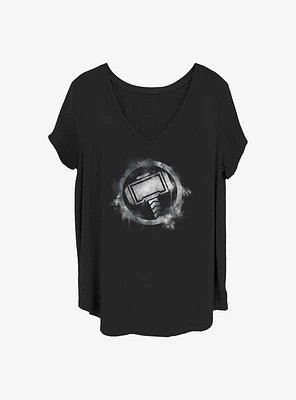 Marvel Thor Spray Logo Girls T-Shirt Plus