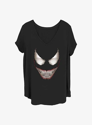 Marvel Venom Face Girls T-Shirt Plus