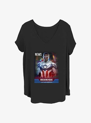 Marvel the Falcon and Winter Soldier Falcon's News Girls T-Shirt Plus