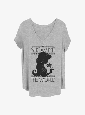 Disney Aladdin Jasmine Show Me The World Girls T-Shirt Plus