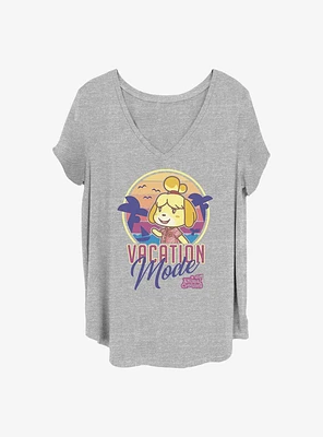 Animal Crossing Vacation Mode Girls T-Shirt Plus