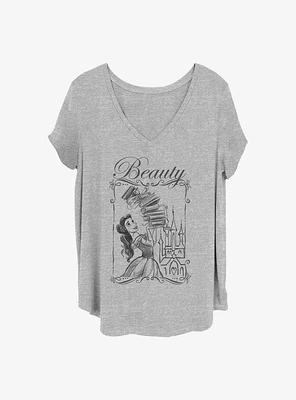 Disney Beauty and the Beast Books Girls T-Shirt Plus