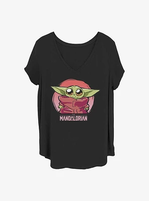 Star Wars The Mandalorian Cute Baby Heart Girls T-Shirt Plus