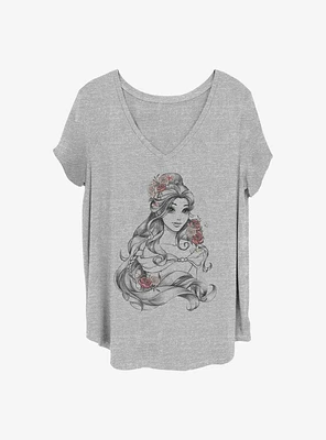 Disney Beauty and the Beast Flower Girls T-Shirt Plus