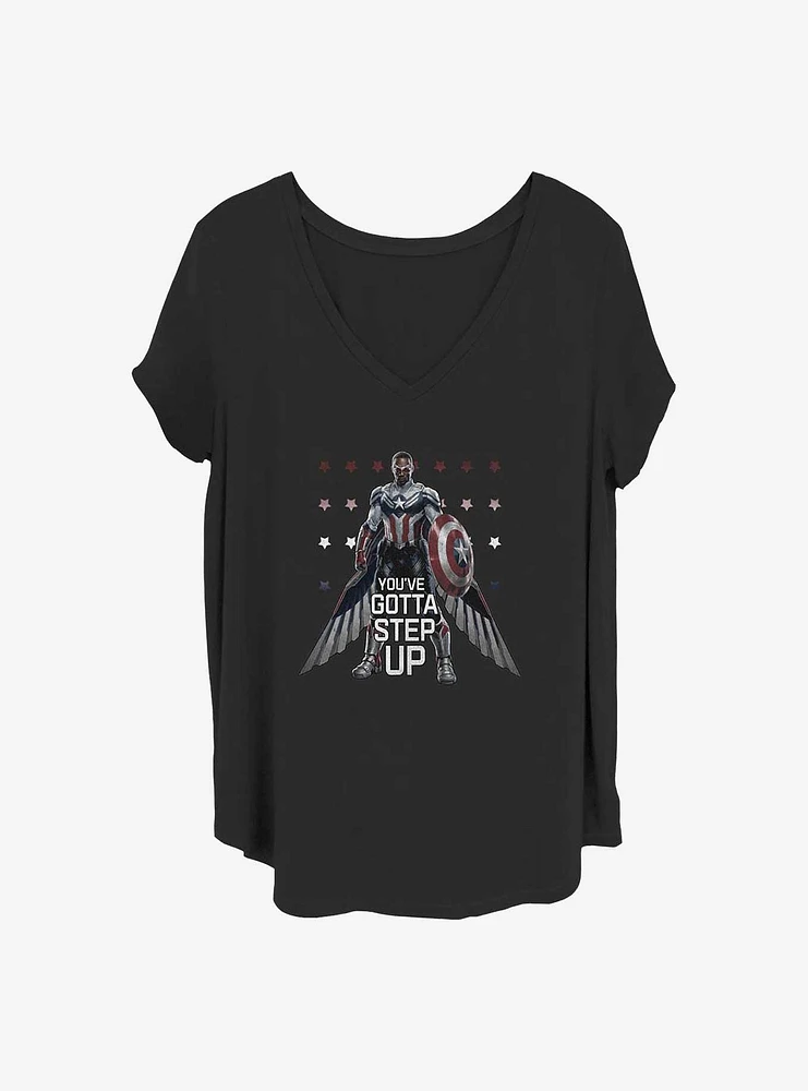 Marvel the Falcon and Winter Soldier Step Up Girls T-Shirt Plus