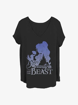 Disney Beauty and the Beast Belle Silhouette Girls T-Shirt Plus
