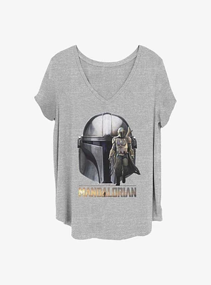 Star Wars The Mandalorian Mando Head Girls T-Shirt Plus