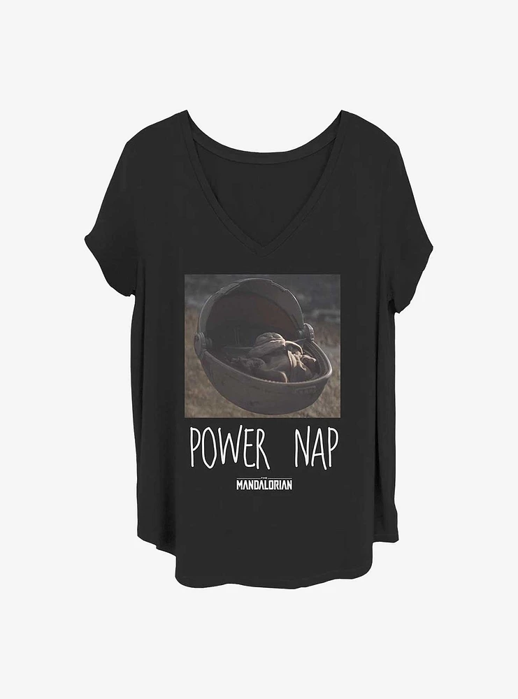 Star Wars The Mandalorian Power Nap Girls T-Shirt Plus