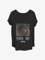 Star Wars The Mandalorian Power Nap Girls T-Shirt Plus