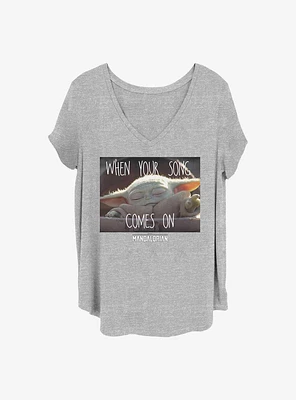 Star Wars The Mandalorian Song Meme Girls T-Shirt Plus