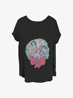 Disney Princesses Holiday Wreath Girls T-Shirt Plus