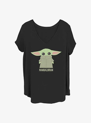Star Wars The Mandalorian Child Covered Face Girls T-Shirt Plus