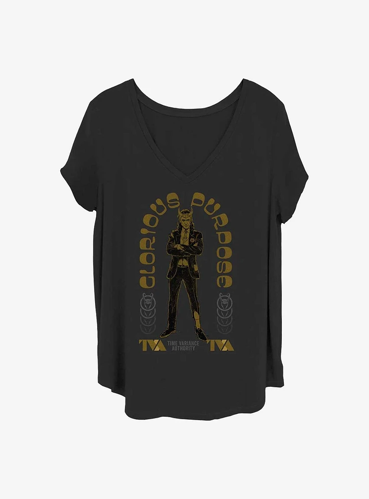 Marvel Loki Glorious Arch Girls T-Shirt Plus