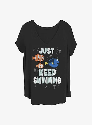 Disney Pixar Finding Nemo Just Swimming Girls T-Shirt Plus