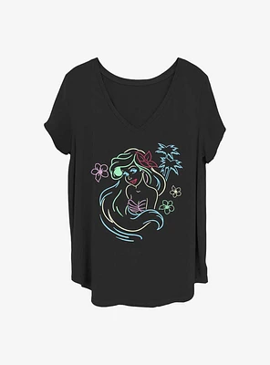 Disney The Little Mermaid Ariel Lights Girls T-Shirt Plus