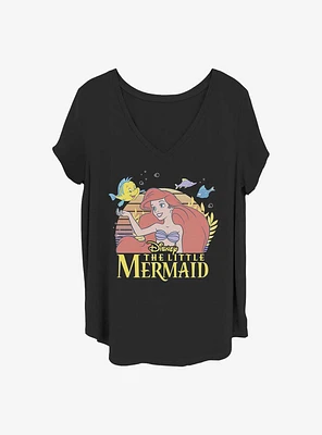 Disney The Little Mermaid Sunset Girls T-Shirt Plus