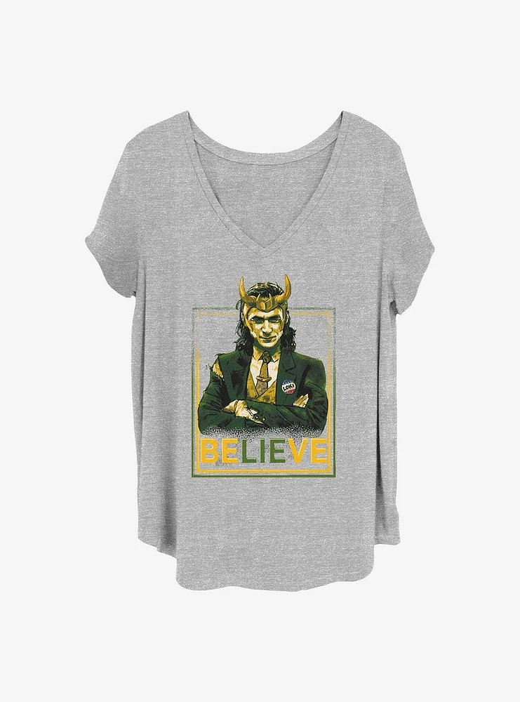 Marvel Loki Political Motive Girls T-Shirt Plus