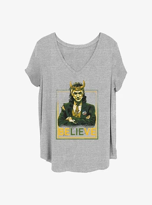 Marvel Loki Political Motive Girls T-Shirt Plus