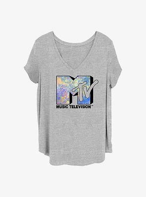MTV Paisley Watercolor Girls T-Shirt Plus