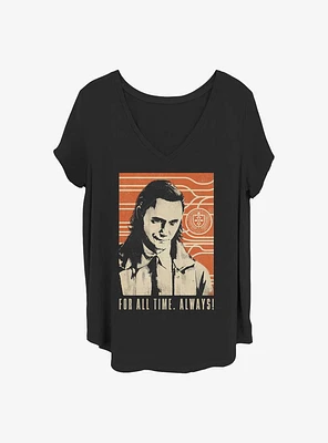 Marvel Loki Time Always Girls T-Shirt Plus