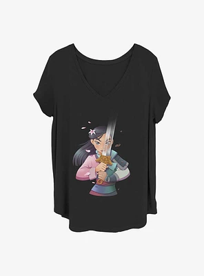 Disney Mulan Anime Girls T-Shirt Plus