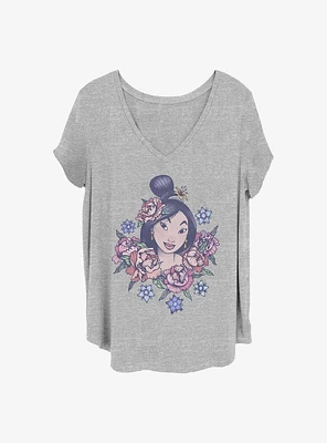 Disney Mulan Floral Girls T-Shirt Plus