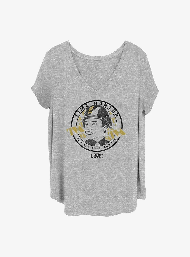 Marvel Loki Time Hunter Stamp Girls T-Shirt Plus