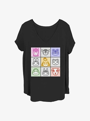 Nintendo Animal Stamps Girls T-Shirt Plus