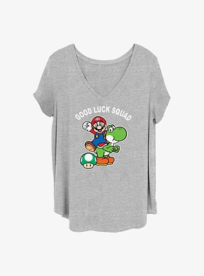 Nintendo Good Luck Squad Girls T-Shirt Plus