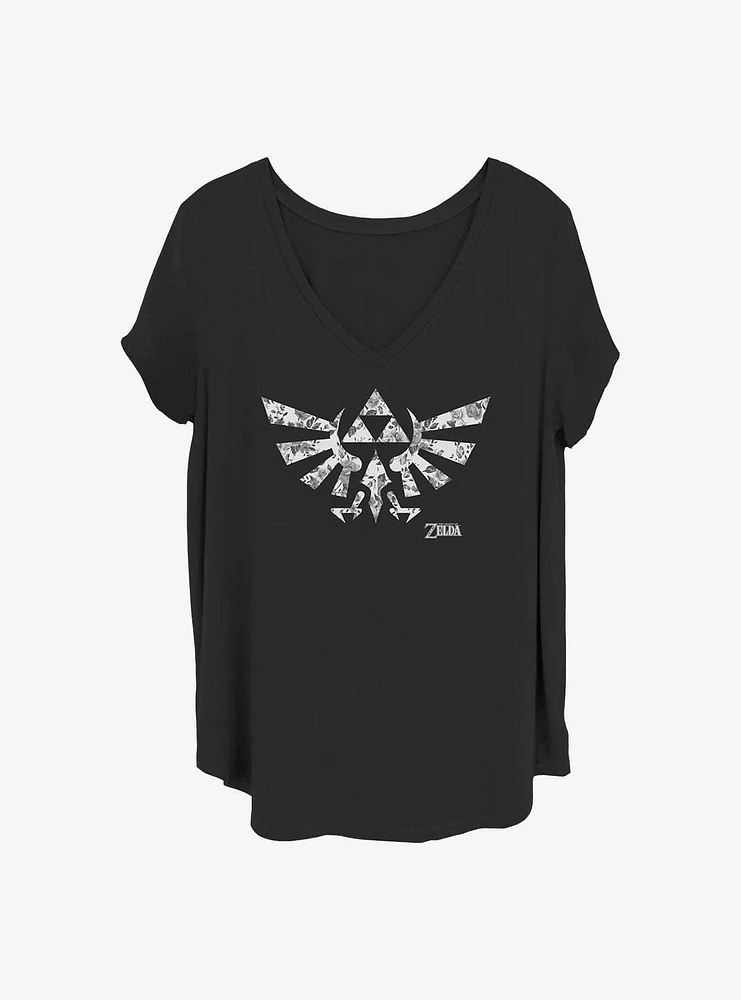 Nintendo Overlay Icon Girls T-Shirt Plus