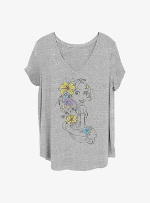 Disney Tangled Rapunzel Sketch Girls T-Shirt Plus