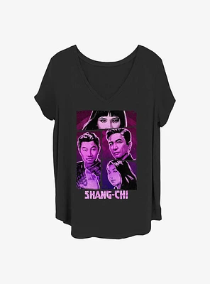 Marvel Shang-Chi and the Legend of Ten Rings Neon Panel Girls T-Shirt Plus