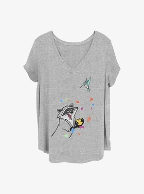 Disney Pocahontas Meeko And Flit Girls T-Shirt Plus