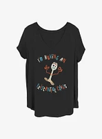 Disney Pixar Toy Story 4 Forky Crisis Girls T-Shirt Plus