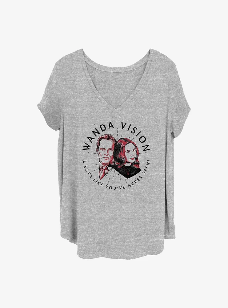 Marvel WandaVision Wanda Badge Girls T-Shirt Plus