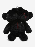 Black Double-Headed Teddy Bear Plush Backpack